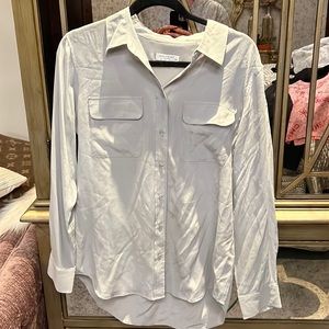 Equipment silk shirt in grey - size Large
